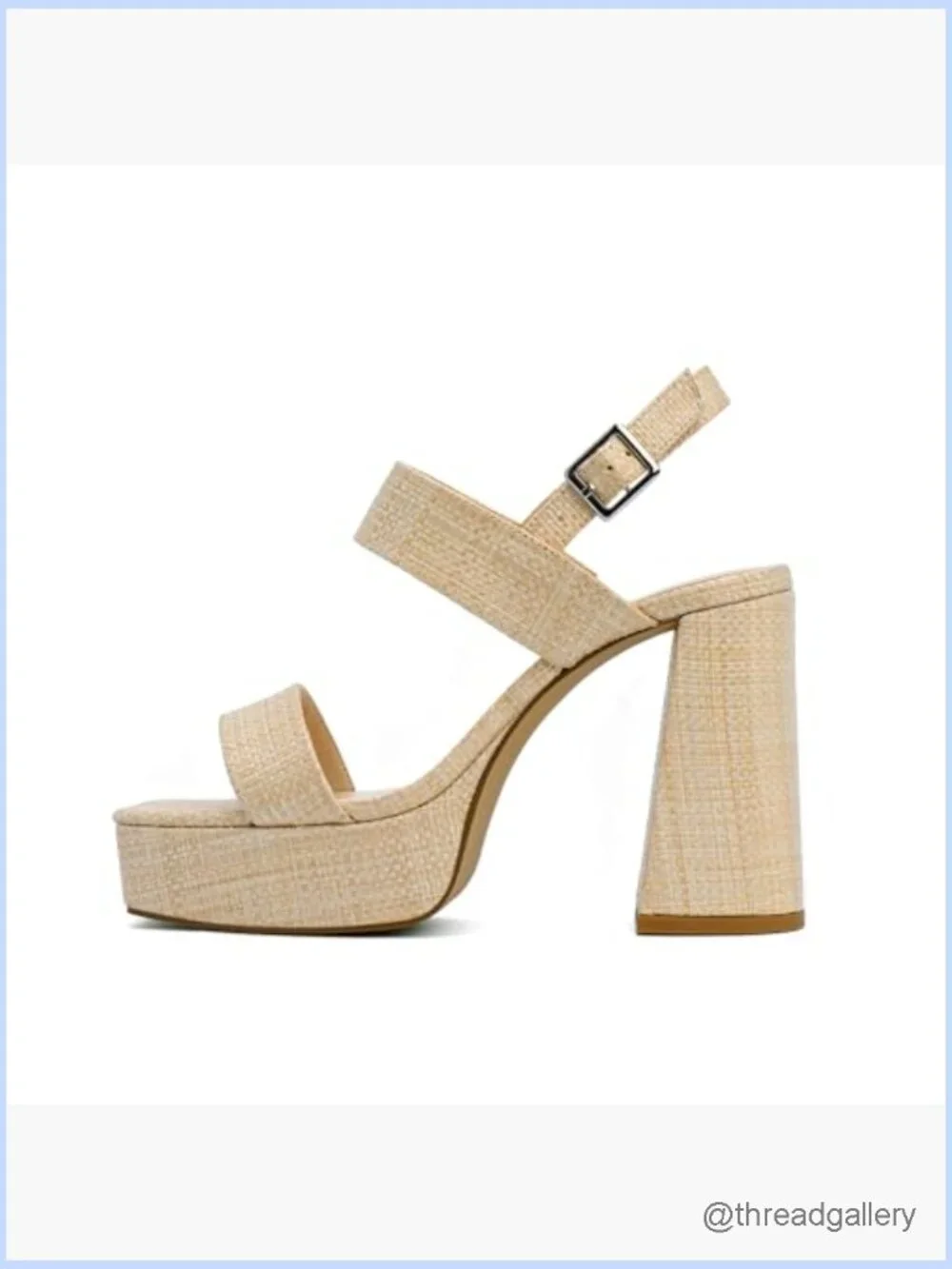 Square Open Toe Chunky Heel Platform Sandals Ankle Strap Heels Wedding Party
